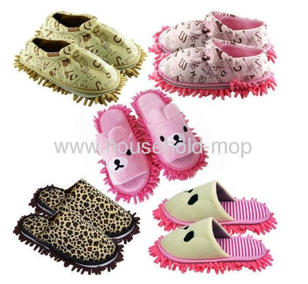 Super Soft Floor Cleaning Chenille Microfiber bedroom slippers