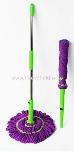 Commercial Self-Wringing Ratchet Microfiber Twist Mop Blended Yarn Head 54 Handle