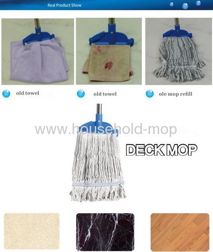 Karanfil Commercial AJM012E Cotton Mop and SS Handle 8 oz 46Length White