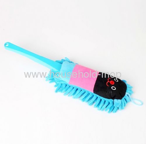 Animal red Chenille Fiber Duster Short pp Handle