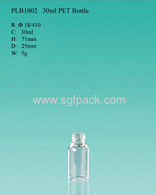 Boston Round PET bottle 30ml personal care plastic container serum bottle Plastic PET package