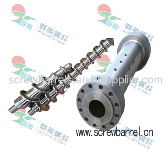 Cold feed rubber extruder screw barrel