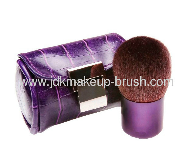 Pro Purple Kabuki Brush with PU Case 
