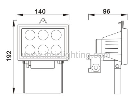 High power 6W Aluminium LED Projector 