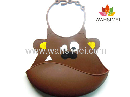  wholesale cheap durable silicone baby bibs with pocket