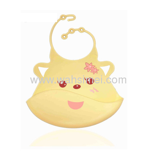  wholesale cheap durable silicone baby bibs with pocket
