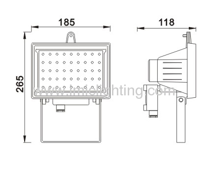 7.8W Aluminium LED projector 