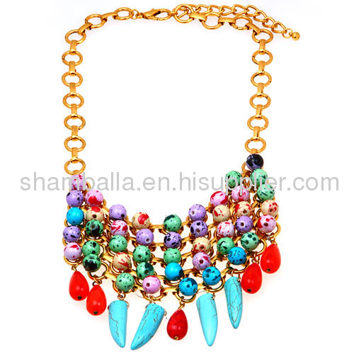 2013 NEW Ladies Colorful Beaded Necklace Statement Costume Jewelry