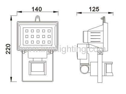 Sensor 1.8W Aluminium LED Lighting Fixture 