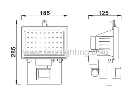 Sensor 5.8W Aluminium LED lamp with 96pcs LED 