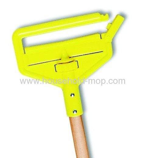 Invader Side Gate Wet Mop Hardwood Handle with Large Yellow Plastic Head, 54Length