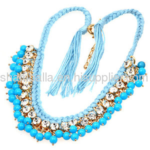 2013 Fashion Ladies Beaded Swarovski Crystal Strand String Necklace Wholesale