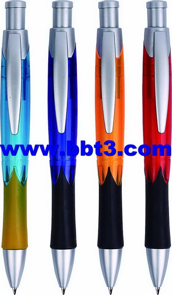 Plastic promotional ballpen with translucent barrel