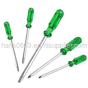 5 PCS go-though acetate handle screwdriver