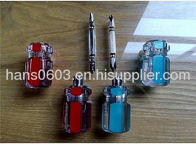 Stubby Reversible acetate handle screwdrivers