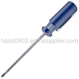 Pocket acetate handle screwdriver with phillips tip