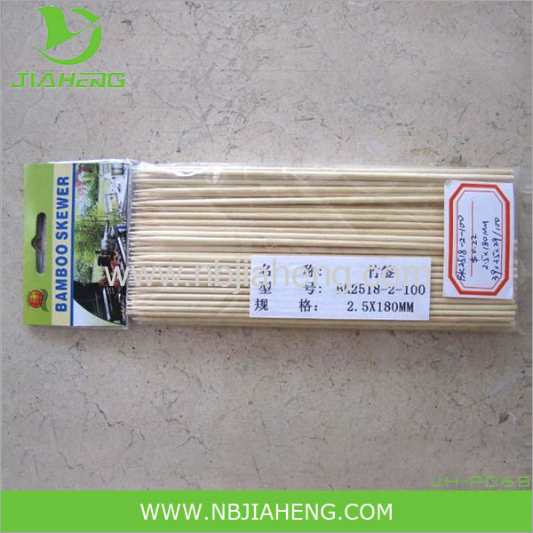 Nature environmental BBQ top grade bamboo skewers dia.2.5 3.0mm