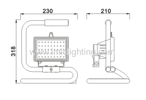 Portable 7.8W Aluminium LED work Light 