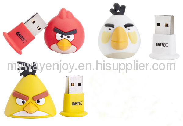 8gb Cartoon angry birds usb flash drive/animal shape usb memory drive