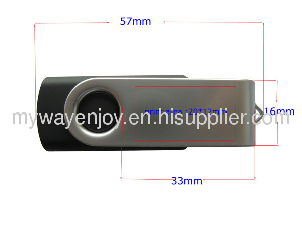 Best selling swivel usb flash drive with custom logo/capless usb stick