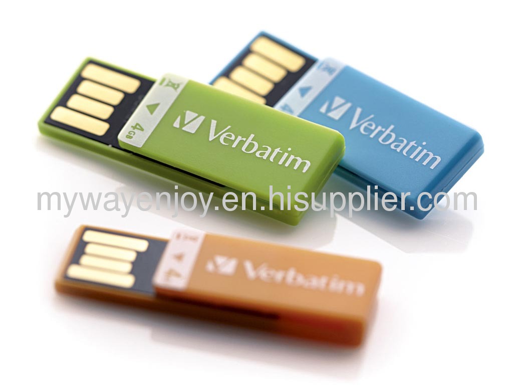 1GB promotional plastic paper clip usb memory stick with custom logo