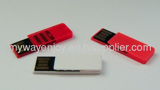 1GB promotional plastic paper clip usb memory stick with custom logo