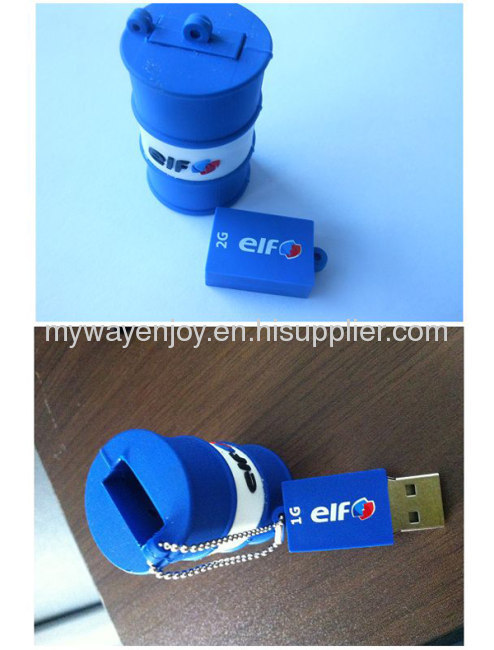 Custom design oil drum shape usb flash drive