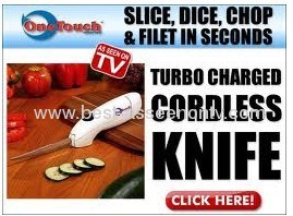 Electrical One Touch Cordless Knife as seen on tv