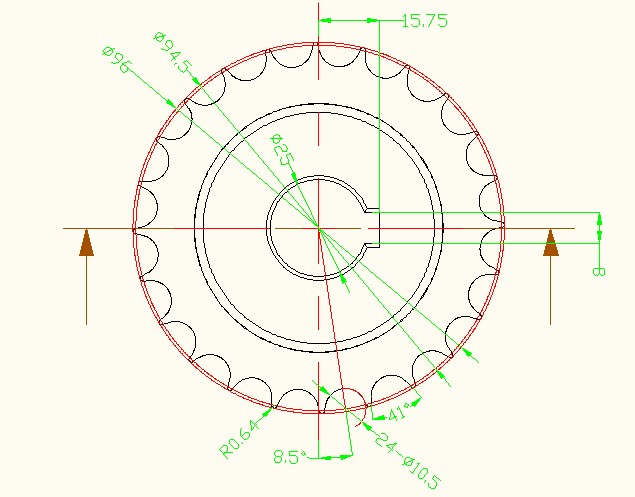 Plastic conveyor belt sprocket (SNB-M3 19T)