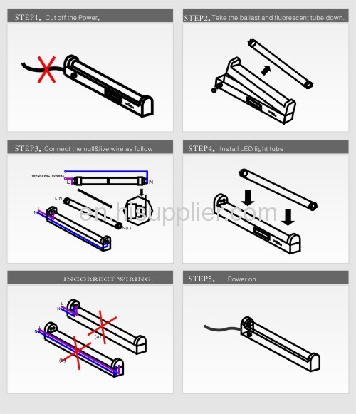  system compatible T8 led tube with internal 1-10 vdc PWM dimmable driver