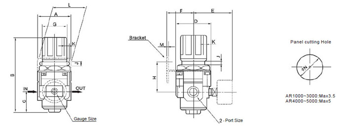 air source treatment unit air unit air regulator pneumatic regulator air conditional air compressor parts smc AR2000-02 