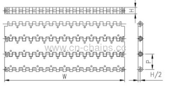 YY-1500D Aperture Flat modular plastic belt