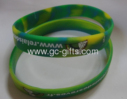 Promotional debossed silicon wristbands