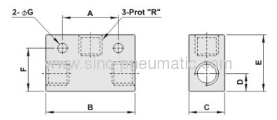 Pneumatic shuttle valve ST-01 ST-02 