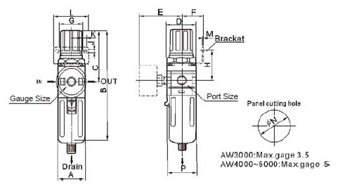 air filter regulator air FR pneumatic FR SMC FR air unit air source treatment FR SMC AW4000-04