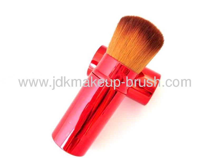 Shiny Red Retractable Foundation Cosmetic Brush 