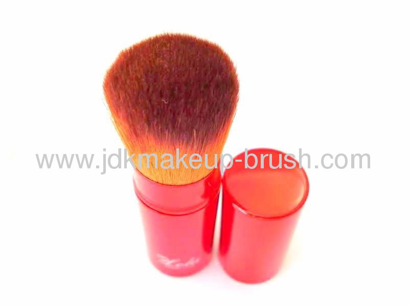Shiny Red Retractable Foundation Cosmetic Brush 