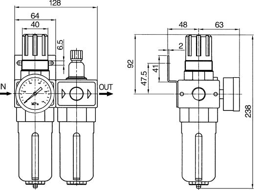 AIR FR/L Air units shako FRLair treatment units pneumatic FRL pneumatic component UFR/L 02 04 