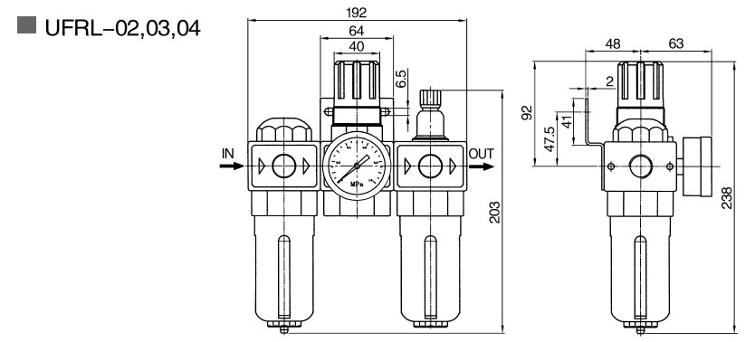 AIR FR/L Air units shako FRLair treatment units pneumatic FRL pneumatic component UFRL 02 04