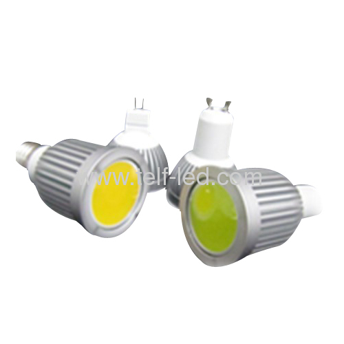 5w COB led gu10 spotlight with gu10 COB led source (Chip on board )