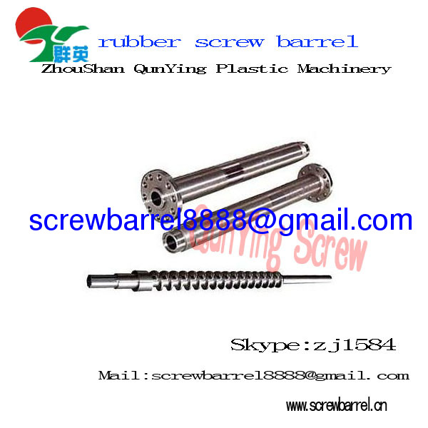 bimetallic extruder rubber feed screw and barrel