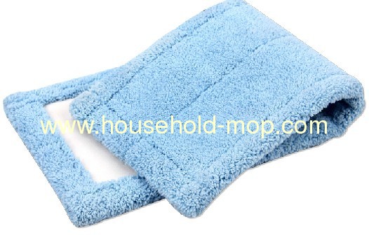  blue color cleaning cotton flat mop cloth/wide-swath floor mop refill in40 cm 