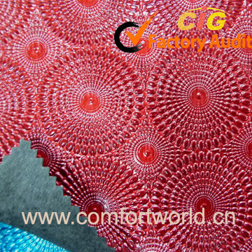 Fashionable Embossed Pvc Leather Cloth