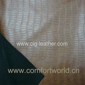 Crocodile Grain Pvc Leather For Decoration