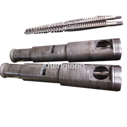 65/132 counter rotating conical twin screw barrel 