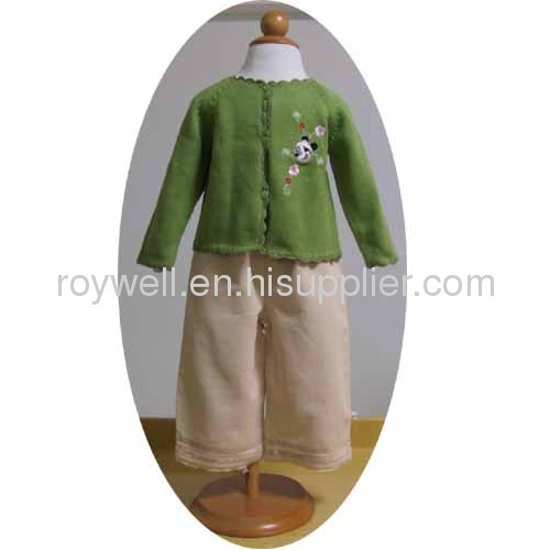 Long sleeve 100% cotton children clothing
