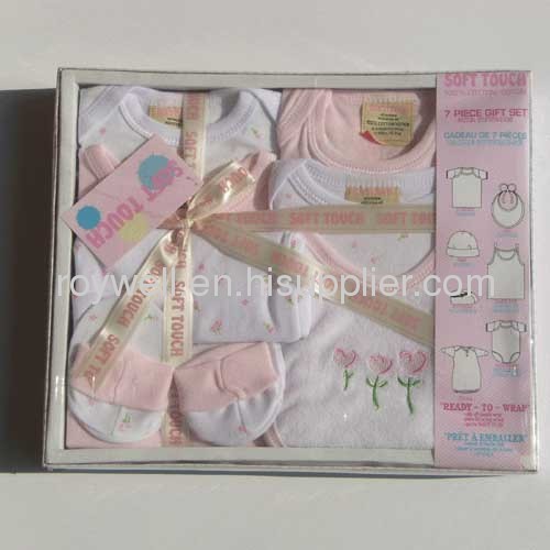 6pcs 100% cotton baby gift sets