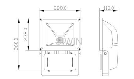 50° 120° LED Flood Lights Bridgelux Chips Meanwell Driver