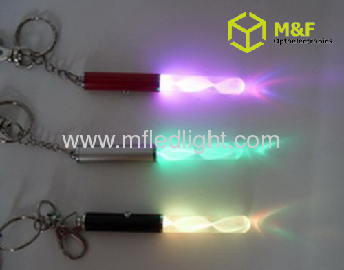 3 color led flashing light stick keychain