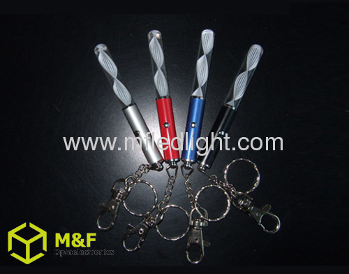 3 color led flashing light stick keychain